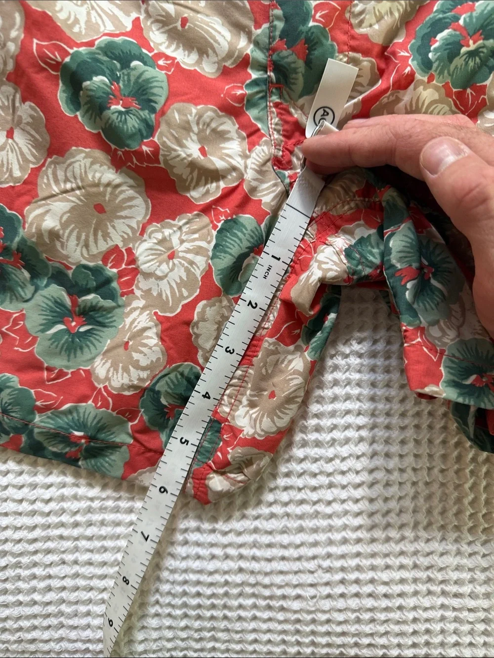 J. Crew Red Floral Cotton Blend Men’s Swim Shorts